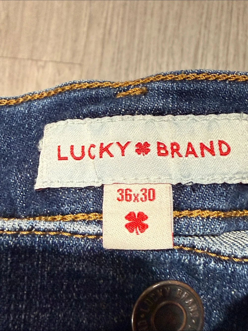 Lucky Brand 221 Straight Stretch Jeans Mens Size 36x30 Blue